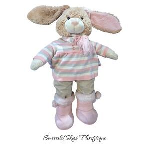 Build a bear tan bunny with winter outfit. Free shipping